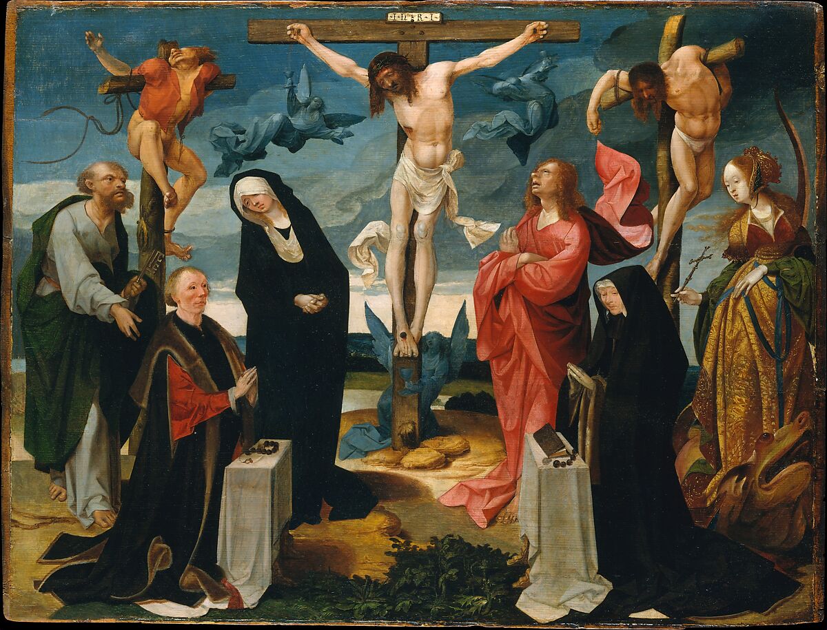 The Crucifixion with Donors and Saints Peter and Margaret of Antioch