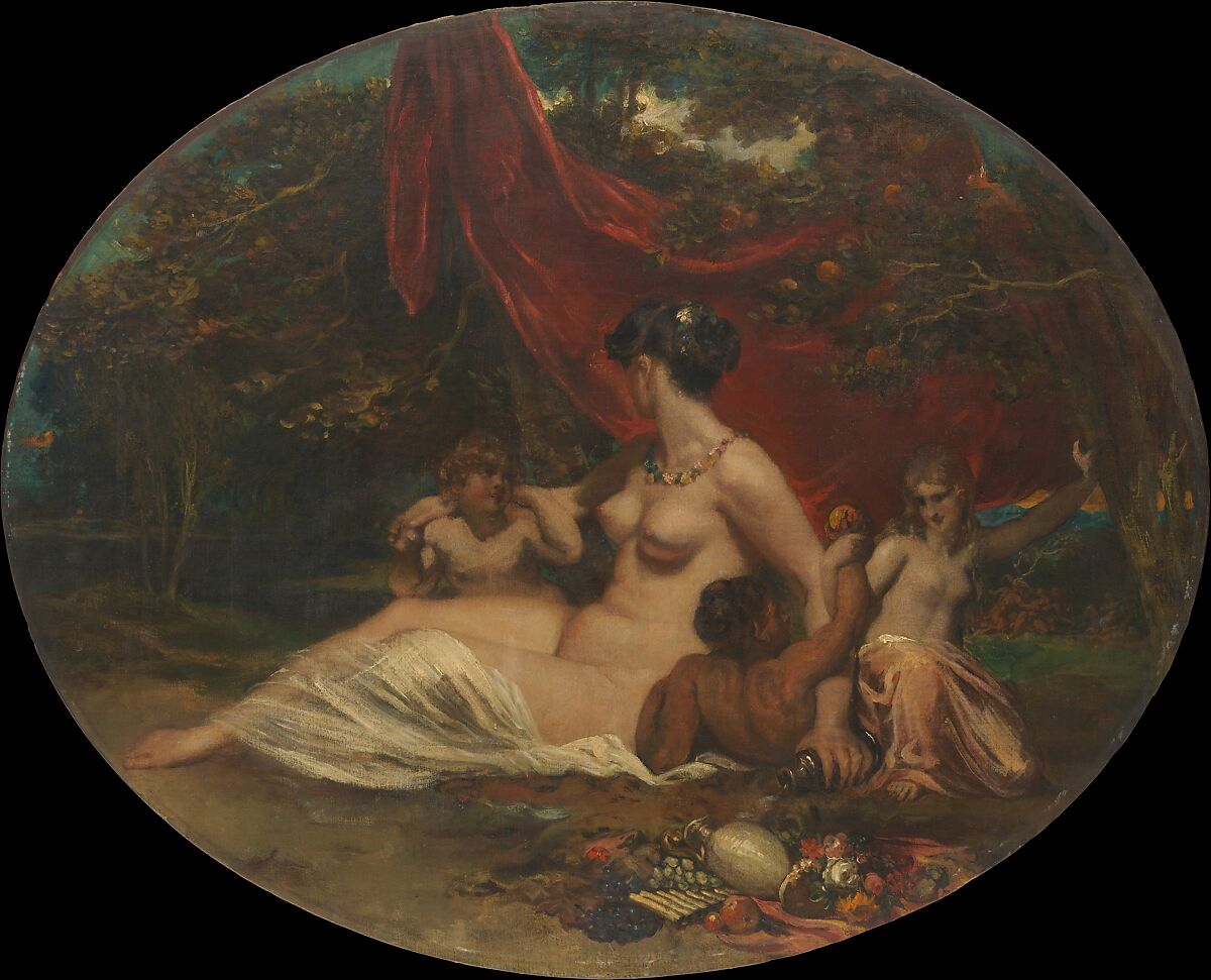 Allegory, William Etty (British, York 1787–1849 York), Oil on canvas, laid down on wood 