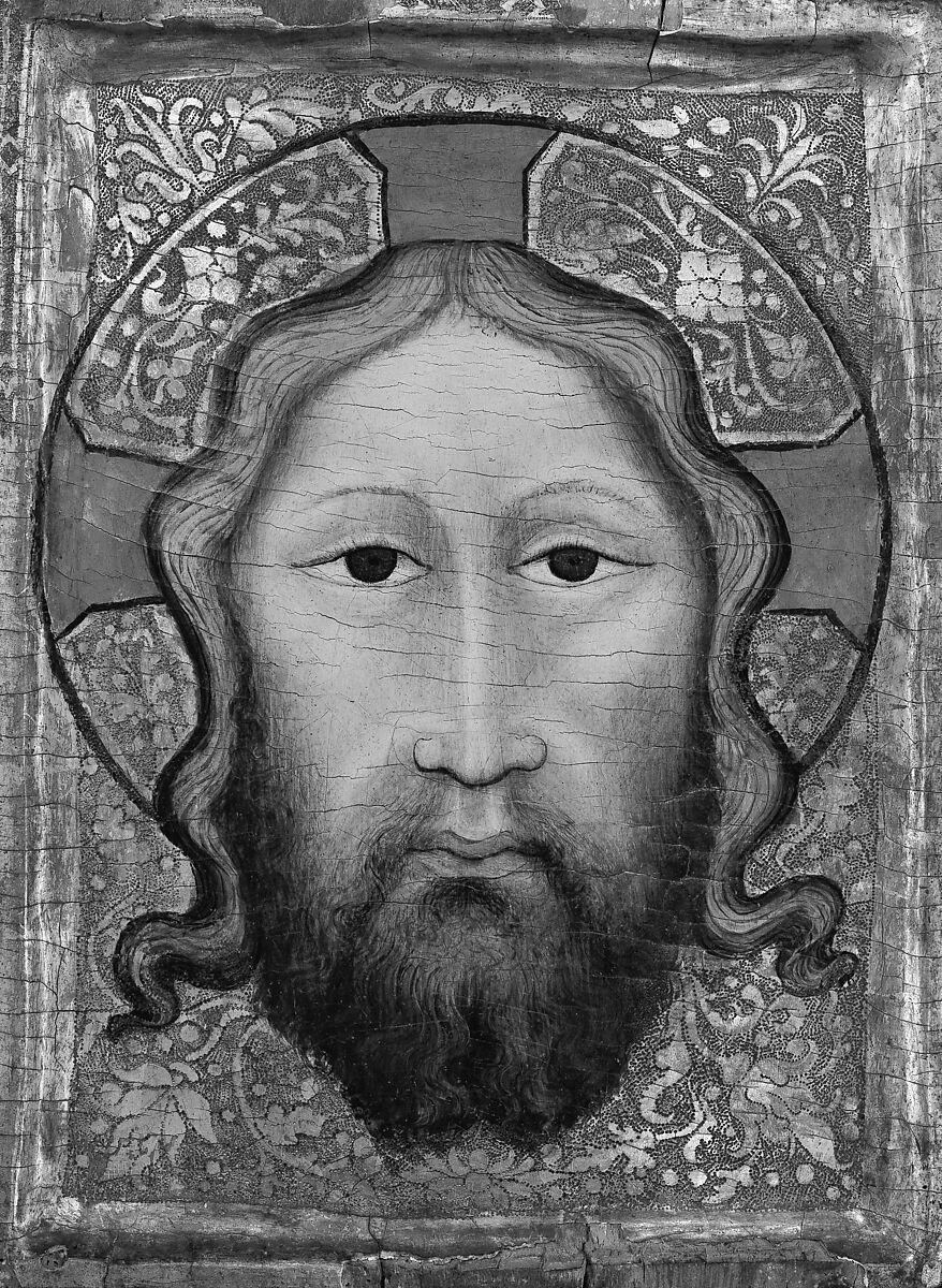 Head of Christ, European Painter (before 1500), Tempera on wood, gold ground 