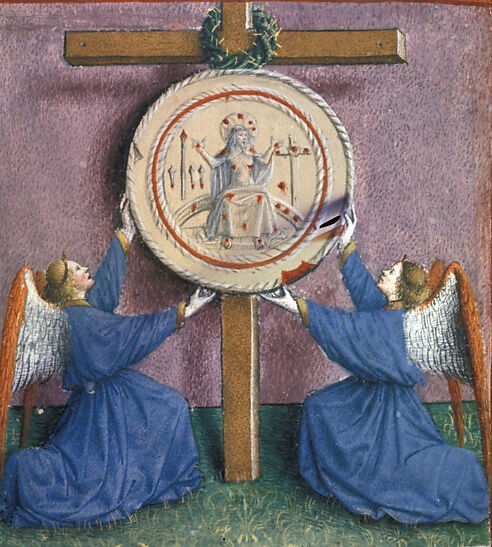 The Crucifixion; The Last Judgment, Jan van Eyck (Netherlandish, Maaseik ca. 1390–1441 Bruges), Oil on canvas, transferred from wood