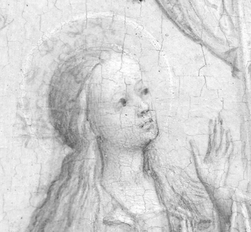 The Crucifixion; The Last Judgment, Jan van Eyck (Netherlandish, Maaseik ca. 1390–1441 Bruges), Oil on canvas, transferred from wood