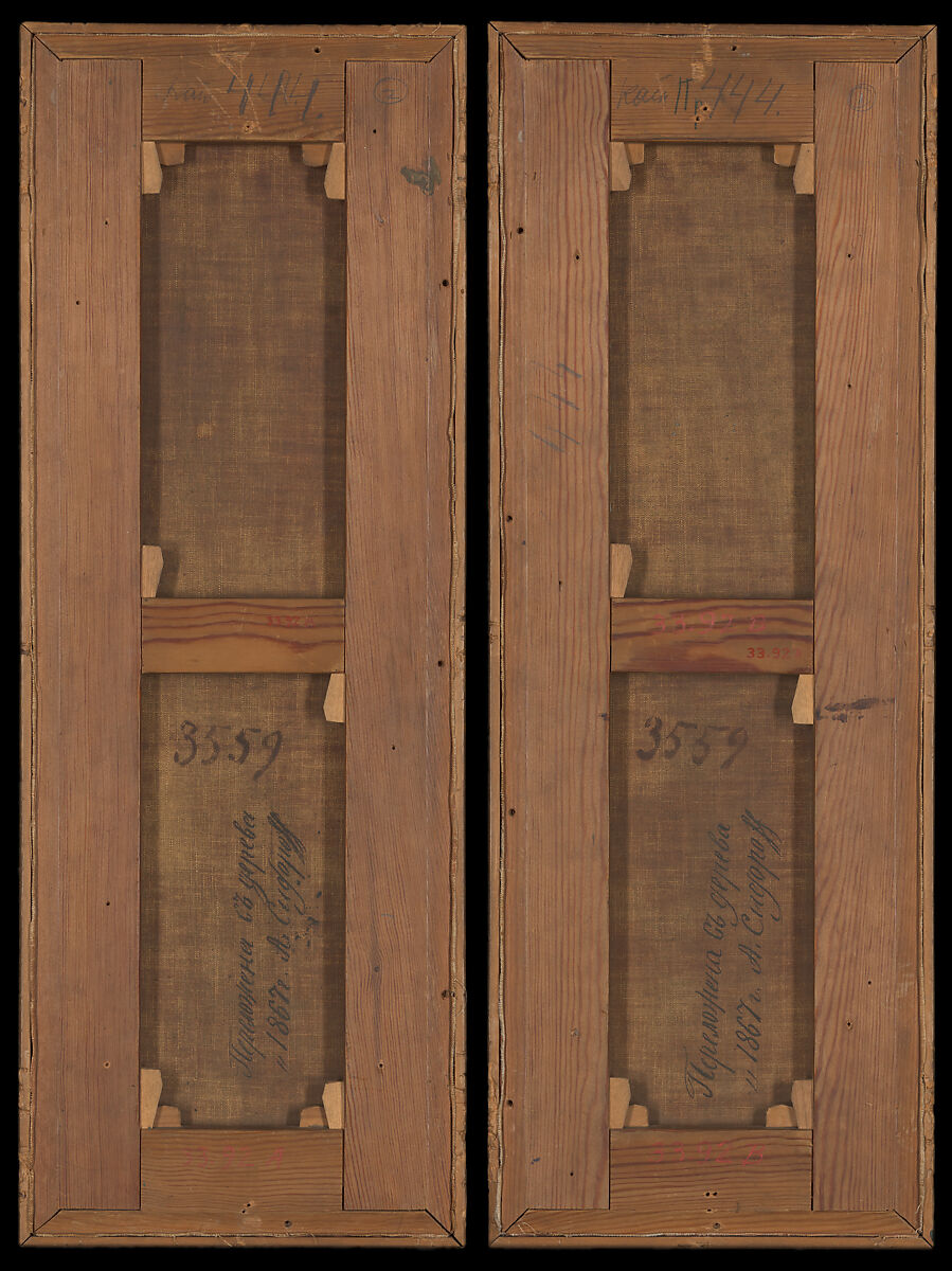 The Crucifixion; The Last Judgment, Jan van Eyck (Netherlandish, Maaseik ca. 1390–1441 Bruges), Oil on canvas, transferred from wood