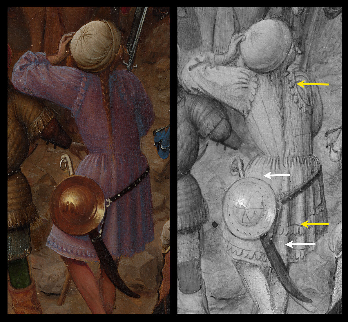 The Crucifixion; The Last Judgment, Jan van Eyck (Netherlandish, Maaseik ca. 1390–1441 Bruges), Oil on canvas, transferred from wood