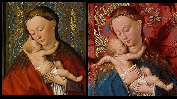 Virgin and Child in a Niche, Workshop of Jan van Eyck (Netherlandish, Maaseik ca. 1390–1441 Bruges), Oil on wood