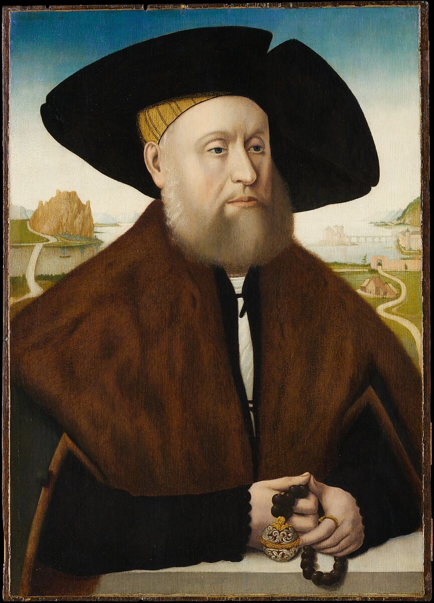 Heinrich(?) vom Rhein zum Mohren (1477–1536), Copy after Conrad Faber von Creuznach, Oil and gold on oak 