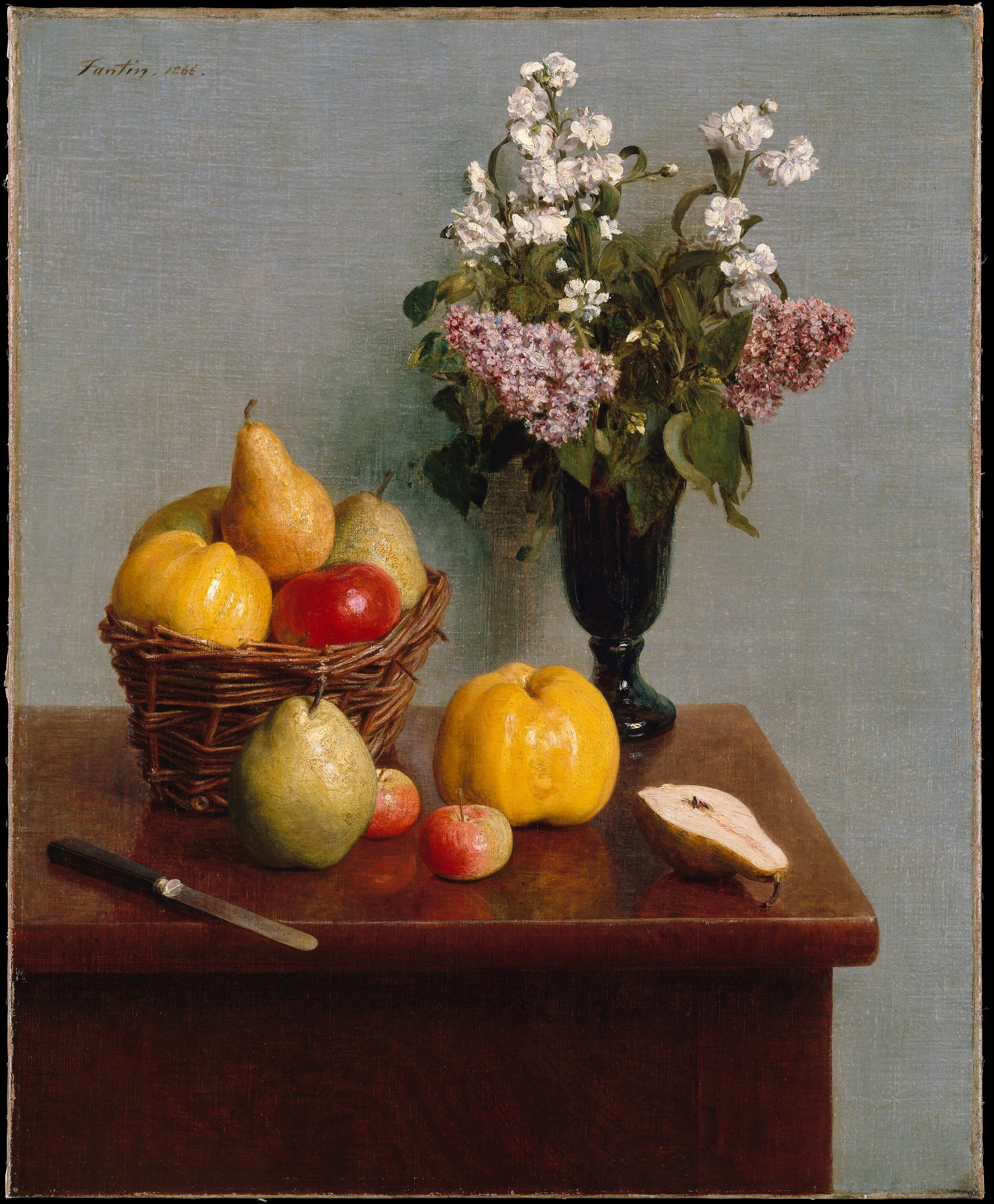 Henri Fantin-Latour - Still Life with Flowers and Fruit - The