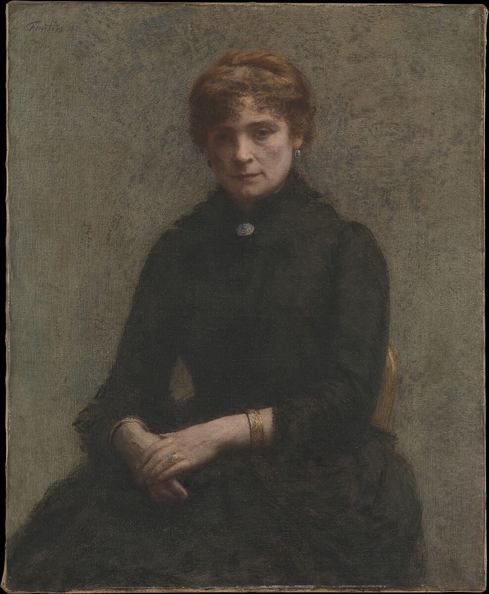 Portrait of a Woman, Henri Fantin-Latour (French, Grenoble 1836–1904 Buré), Oil on canvas 