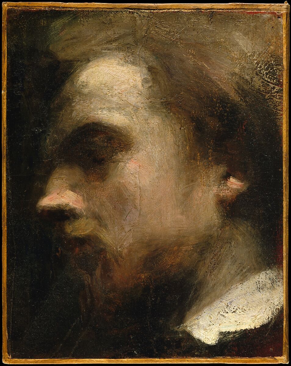 Self-Portrait, Henri Fantin-Latour (French, Grenoble 1836–1904 Buré), Oil on canvas, laid down on canvas 