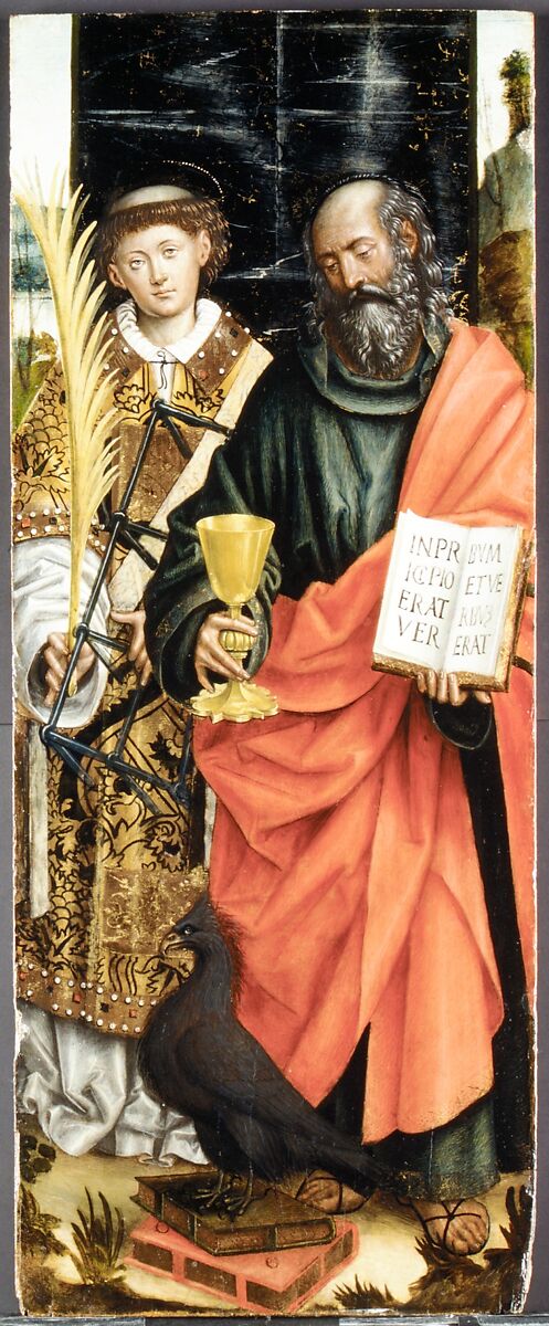 Saints John the Evangelist and Lawrence, Defendente Ferrari (Italian, Piedmontese, active 1510–31), Oil on wood 