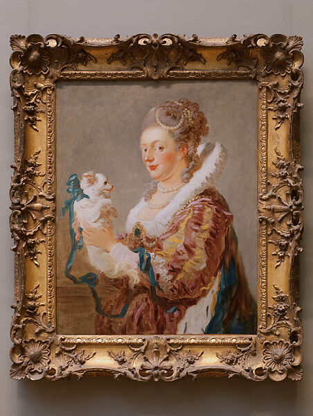 Marie Emilie Coignet de Courson (1716–1806) with a Dog, Jean Honoré Fragonard (French, Grasse 1732–1806 Paris), Oil on canvas