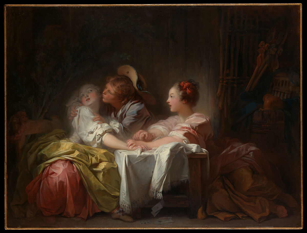 The Stolen Kiss, Jean Honoré Fragonard (French, Grasse 1732–1806 Paris), Oil on canvas 