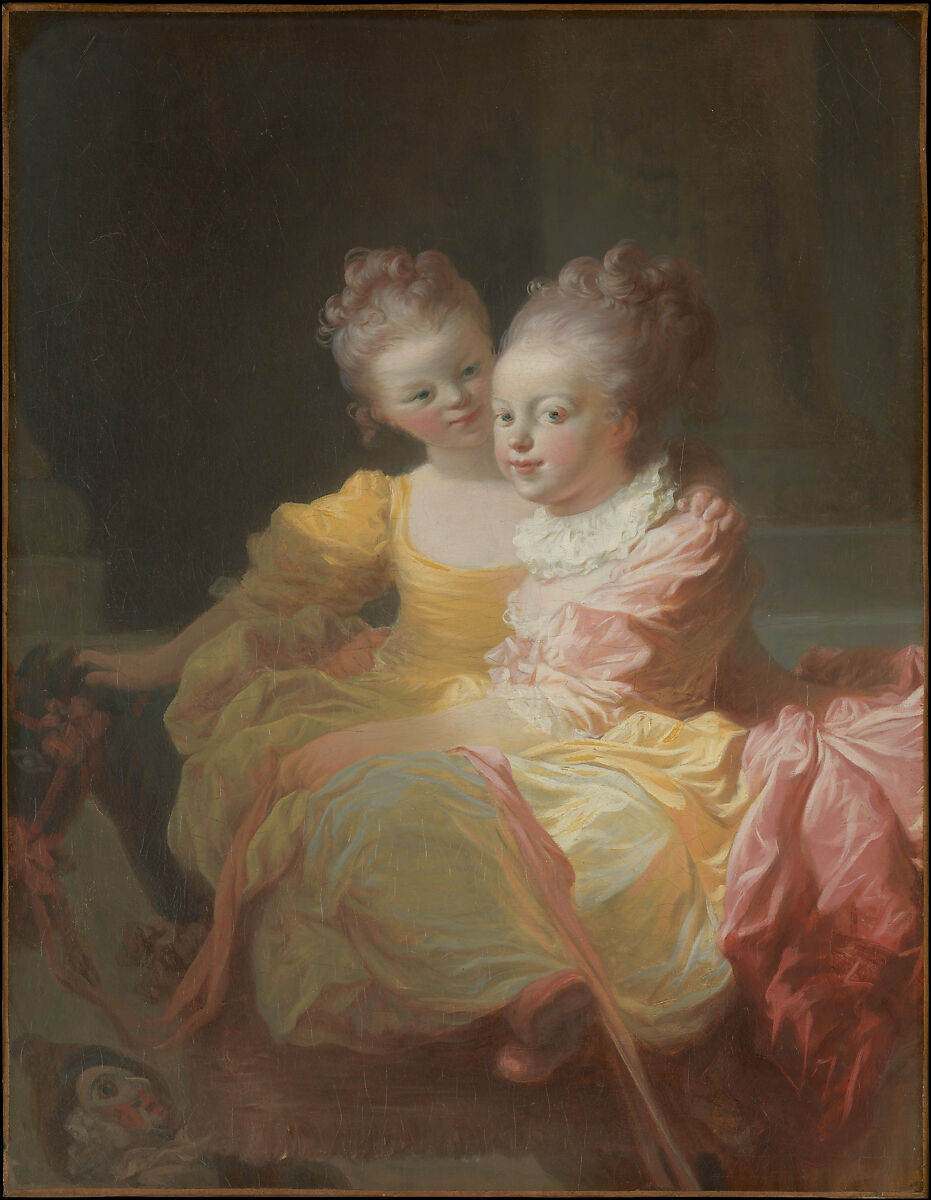 The Two Sisters, Jean Honoré Fragonard  French, Oil on canvas