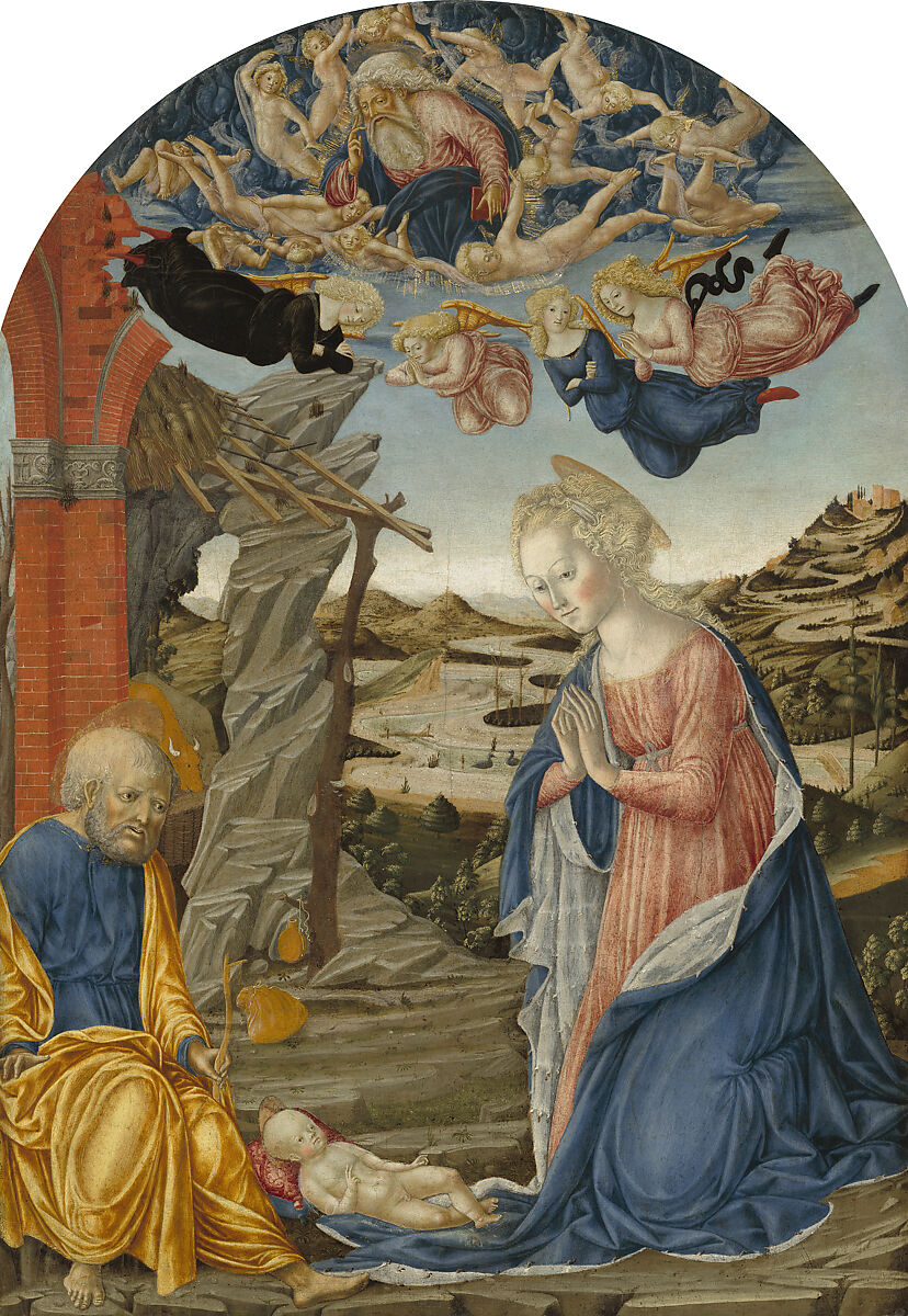 The Nativity, Francesco di Giorgio Martini (Italian, Siena 1439–1501 Siena), Tempera on wood 