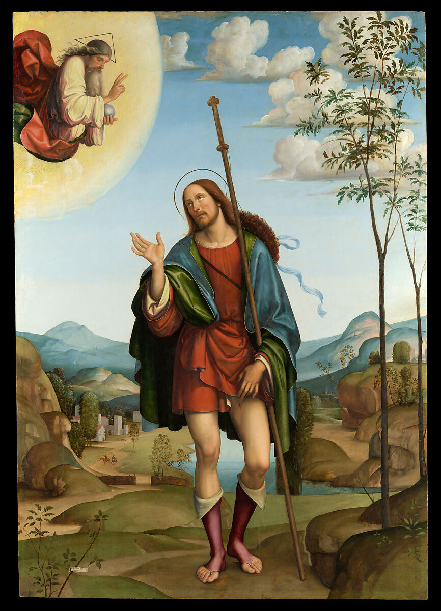 Saint Roch, Francesco Francia (Italian, Bologna ca. 1447–1517 Bologna), Tempera on wood 