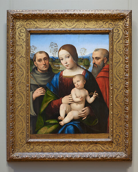 Madonna and Child with Saints Francis and Jerome, Francesco Francia (Italian, Bologna ca. 1447–1517 Bologna), Tempera on wood