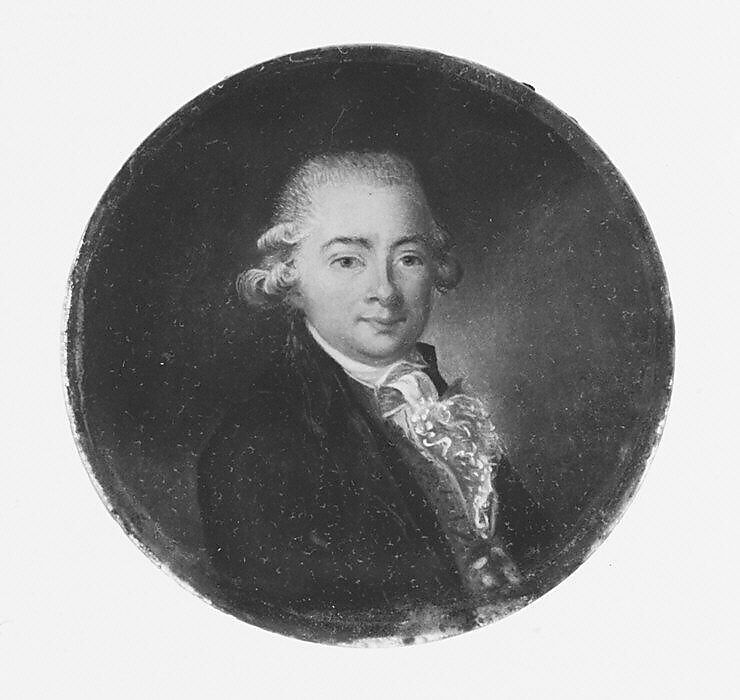 Portrait of a Man, French Painter (ca. 1790), Verre fixé 