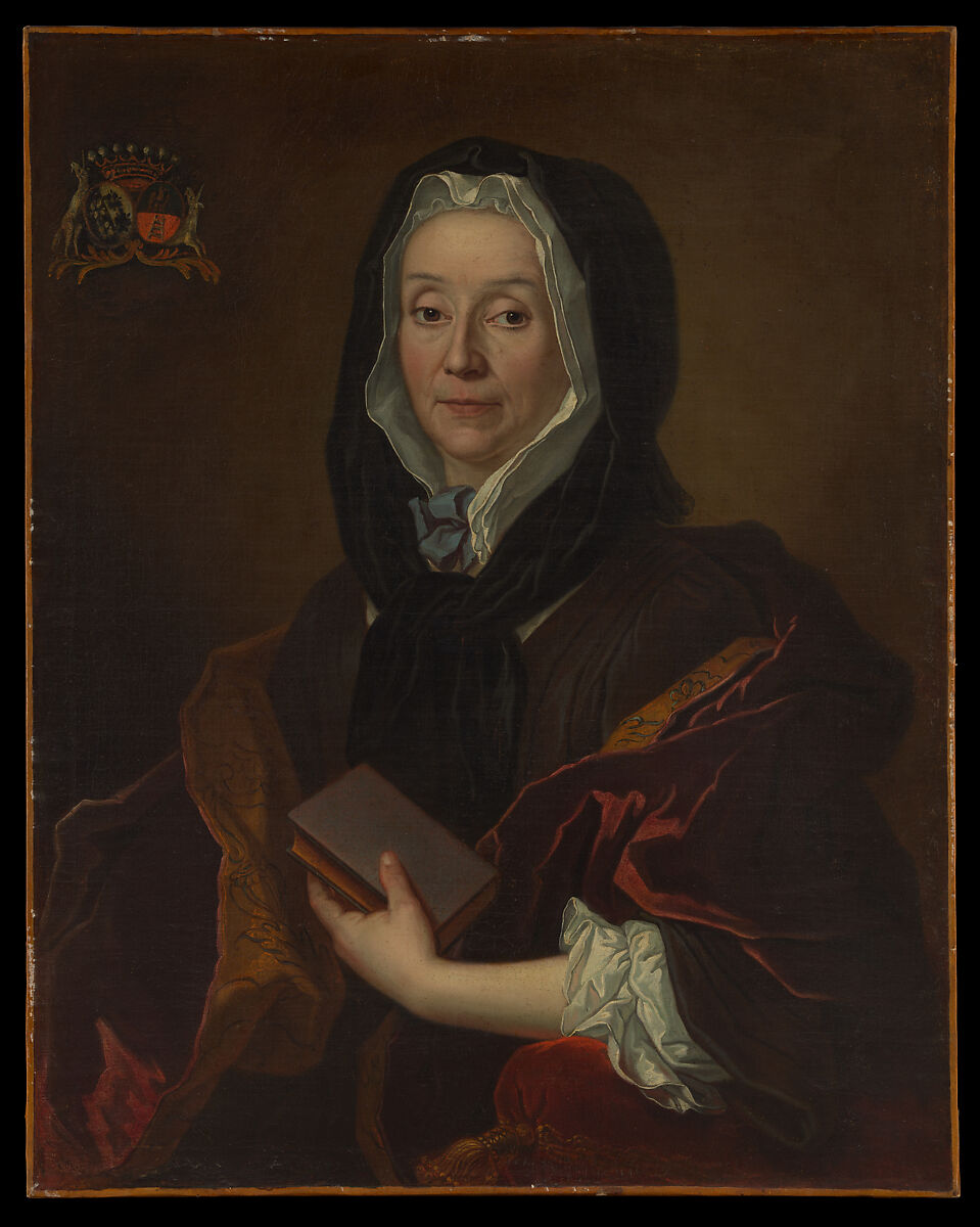 Portrait of a Woman Holding a Book, French Painter (mid-18th century), Oil on canvas 