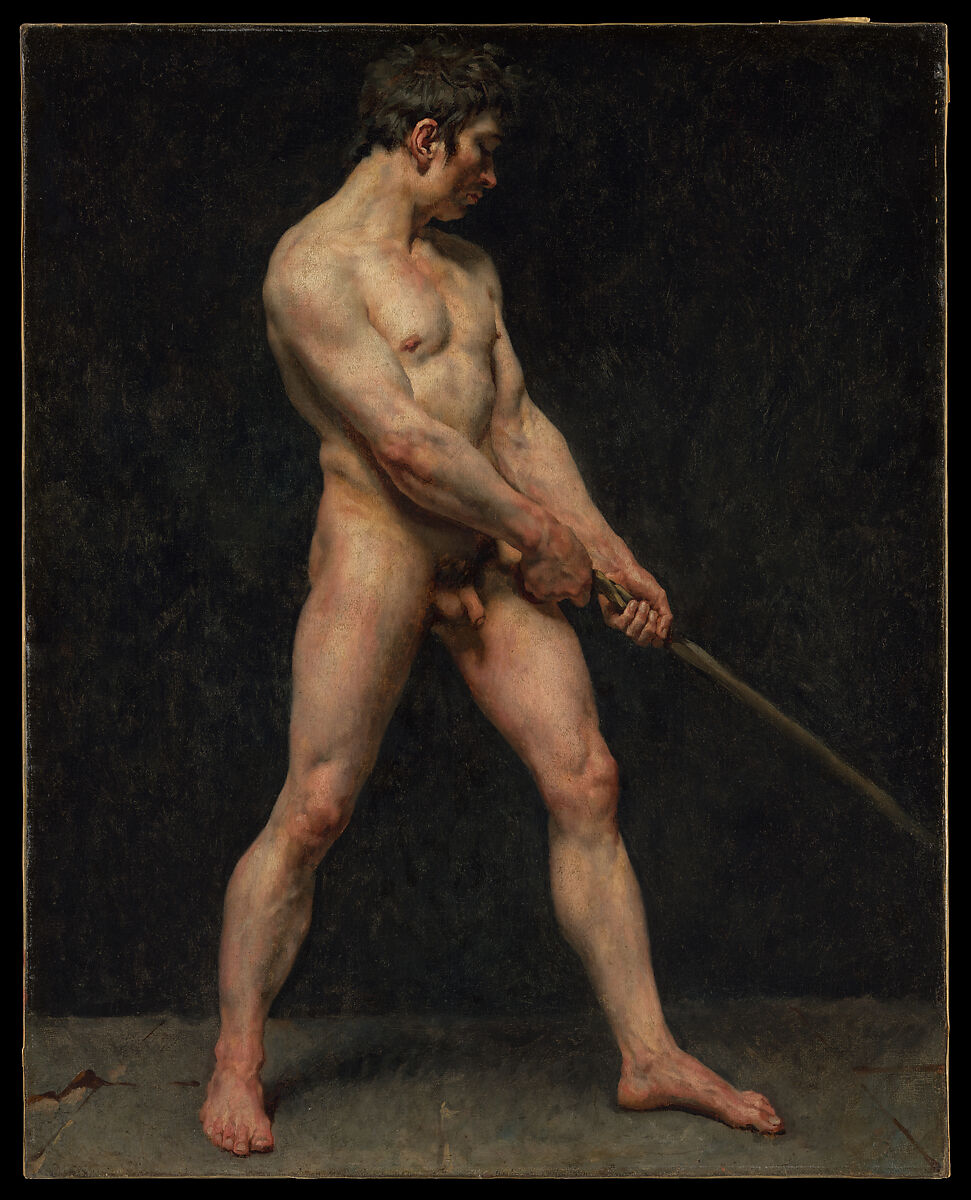 Study of a Nude Man, Follower of Pierre Narcisse Guérin (French, early 19th century), Oil on canvas 