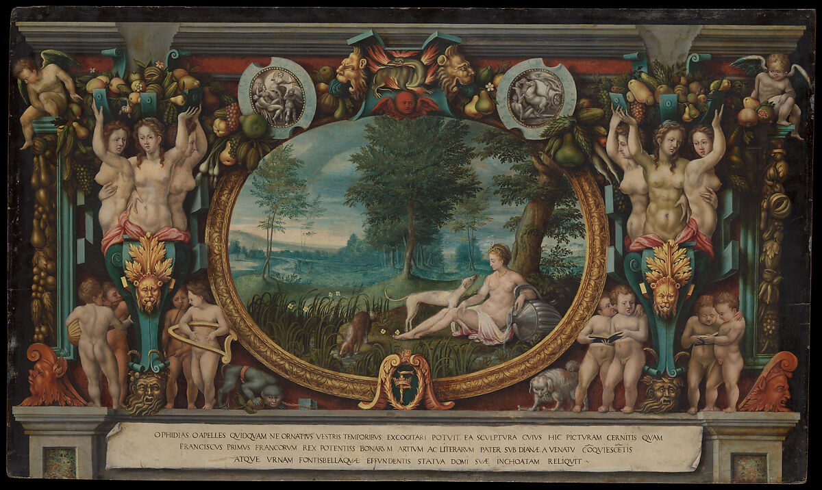 The Nymph of Fontainebleau, French (Fontainebleau) Painter  French, Oil on wood