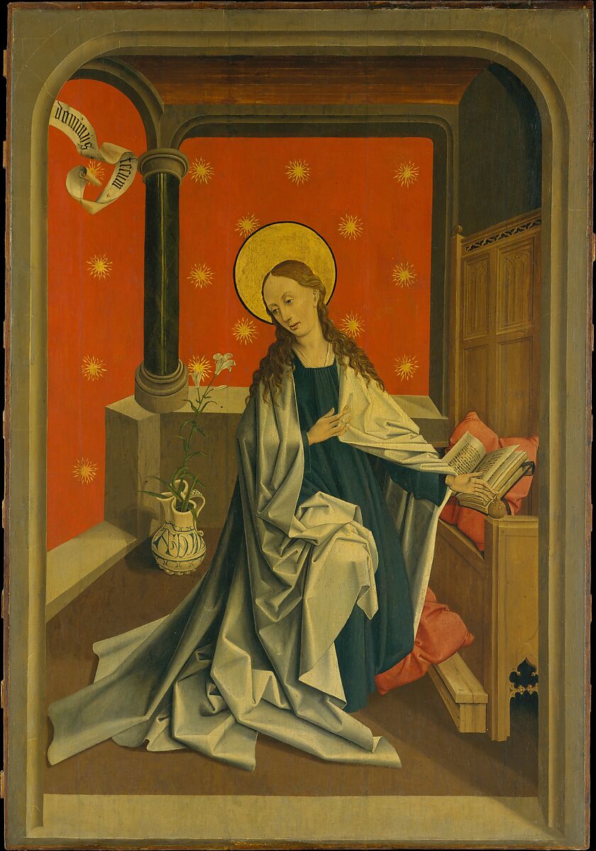 The Crucifixion of Saint Peter with a Donor; The Legend of Saint Anthony Abbot with a Donor;  The Annunciation, Northern French Painter (ca. 1450), Oil on wood