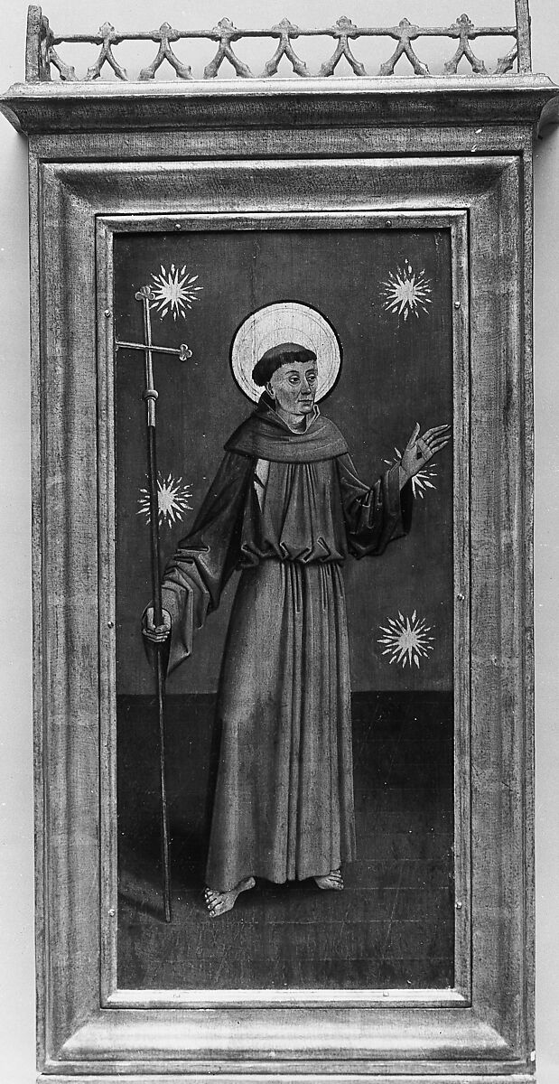 The Crucifixion, (reverse) Saint Francis of Assisi; The Resurrection, (reverse) An Abbot Saint, Possibly Saint Benedict, Northern French Painter (ca. 1460), Oil on wood