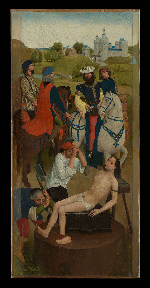 The Martyrdom of Saint Adrian; The Martyrdom of Two Saints, Possibly Ache and Acheul, Northern French Painter (ca. 1480), Oil on canvas, transferred from wood 