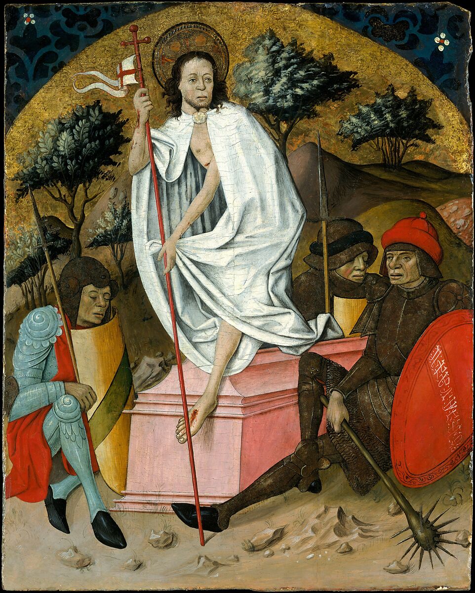 The Resurrection, Spanish (Aragonese) Painter (mid-15th century), Oil and silver on wood, gold ground 