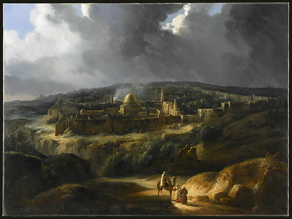Jerusalem from the Mount of Olives, Charles-Théodore Frère (French, Paris 1814–1888 Paris), Oil on canvas