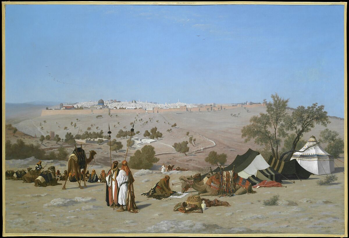 Jerusalem from the Mount of Olives, Charles-Théodore Frère (French, Paris 1814–1888 Paris), Oil on canvas 