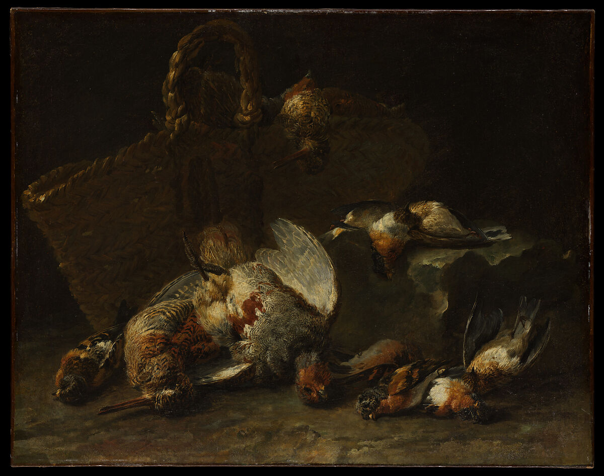 A Basket and Birds, Jan Fyt  Flemish, Oil on canvas