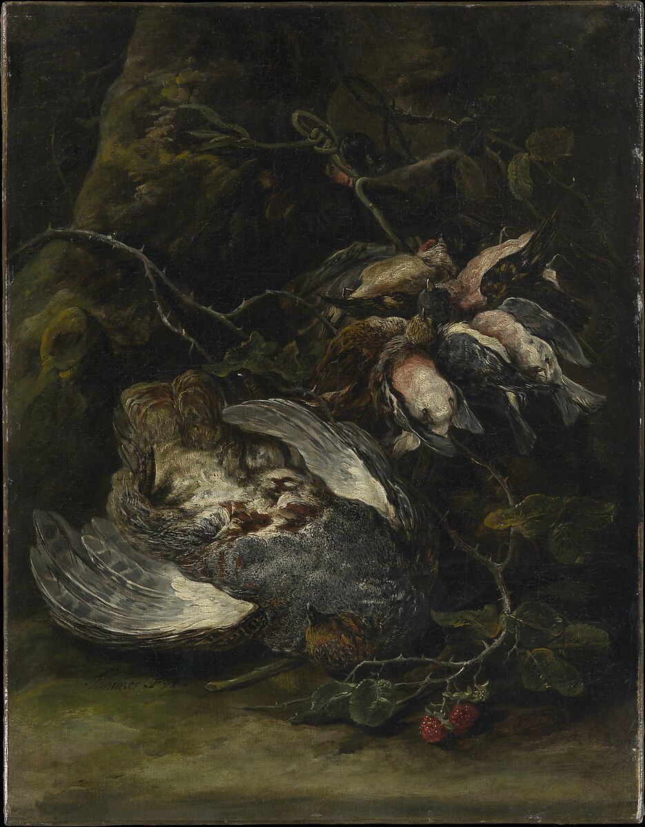 A Partridge and Small Game Birds, Jan Fyt (Flemish, 1611–1661), Oil on canvas 