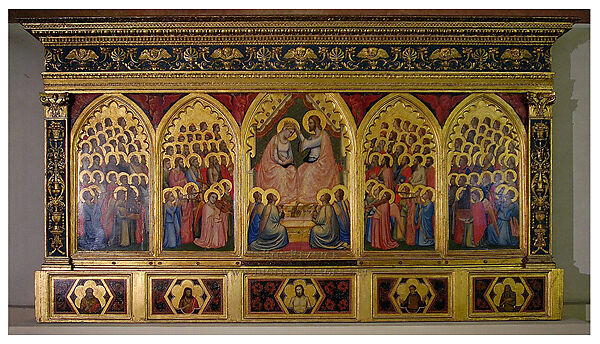 Madonna and Child Enthroned with Saints, Taddeo Gaddi (Italian, Florentine, active by 1334–died 1366), Tempera on wood, gold ground