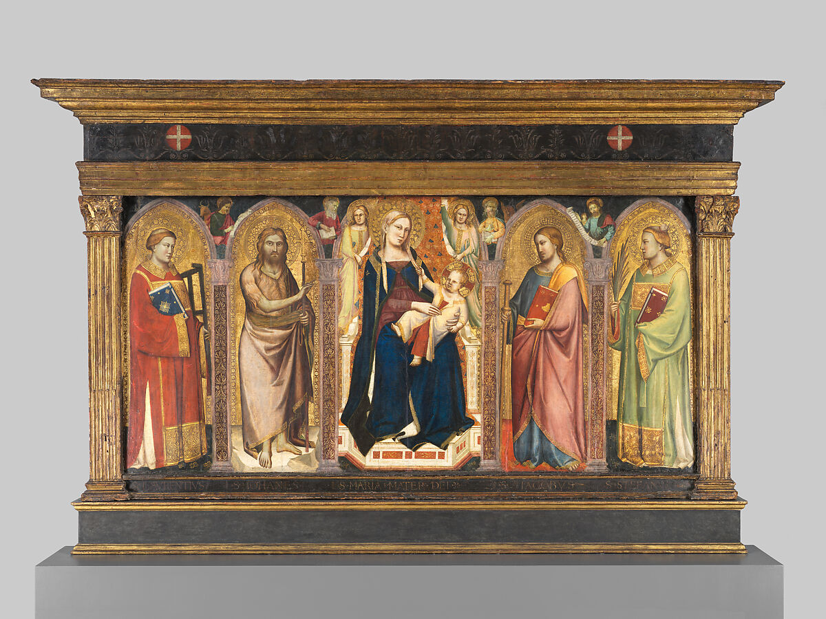 Madonna and Child Enthroned with Saints, Taddeo Gaddi  Italian, Tempera on wood, gold ground