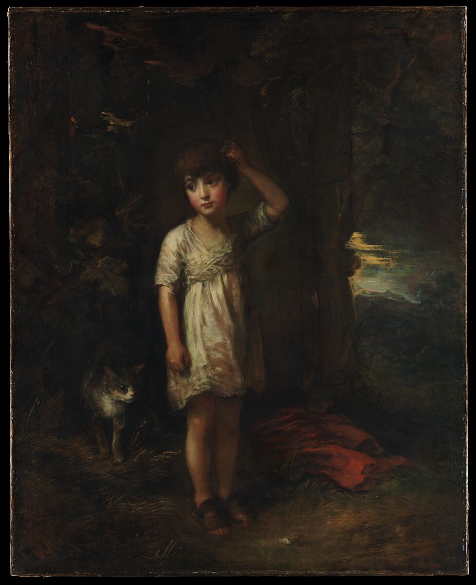 A Boy with a Cat—Morning, Thomas Gainsborough (British, Sudbury 1727–1788 London), Oil on canvas 