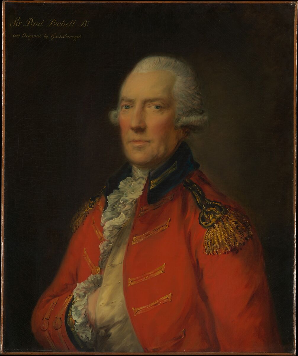 Lieutenant Colonel Paul Pechell (1724–1800), Thomas Gainsborough (British, Sudbury 1727–1788 London), Oil on canvas 