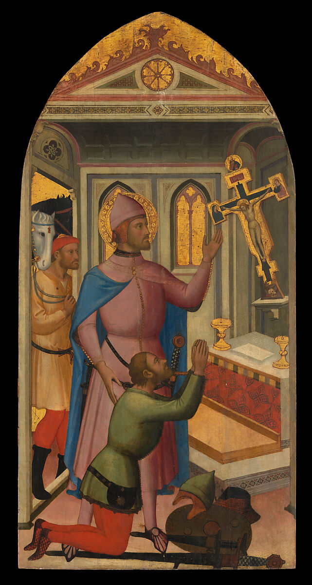 An Episode from the Life of Saint Giovanni Gualberto, Attributed to Niccolò di Pietro Gerini (Italian, Florentine, active by 1368–died 1414/15), Tempera on wood, gold ground 