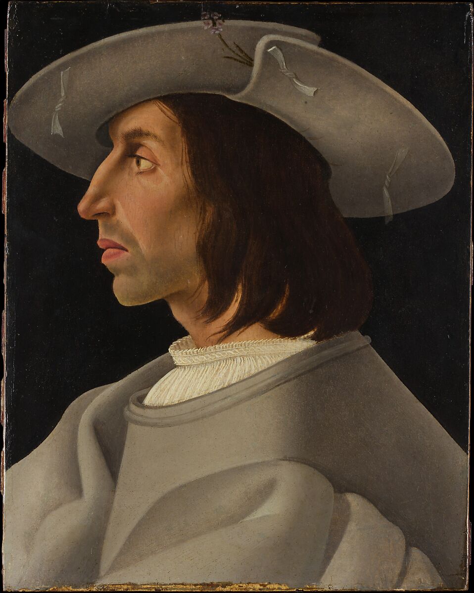 Portrait of a Man in Profile, ? Italian Painter (ca. 1525), Oil on wood 