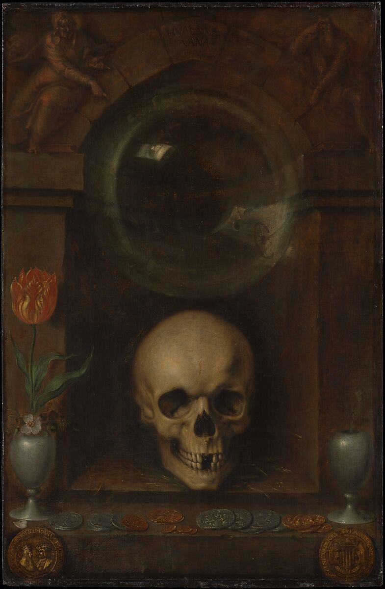 Vanitas Still Life, Jacques de Gheyn II  Netherlandish, Oil on wood