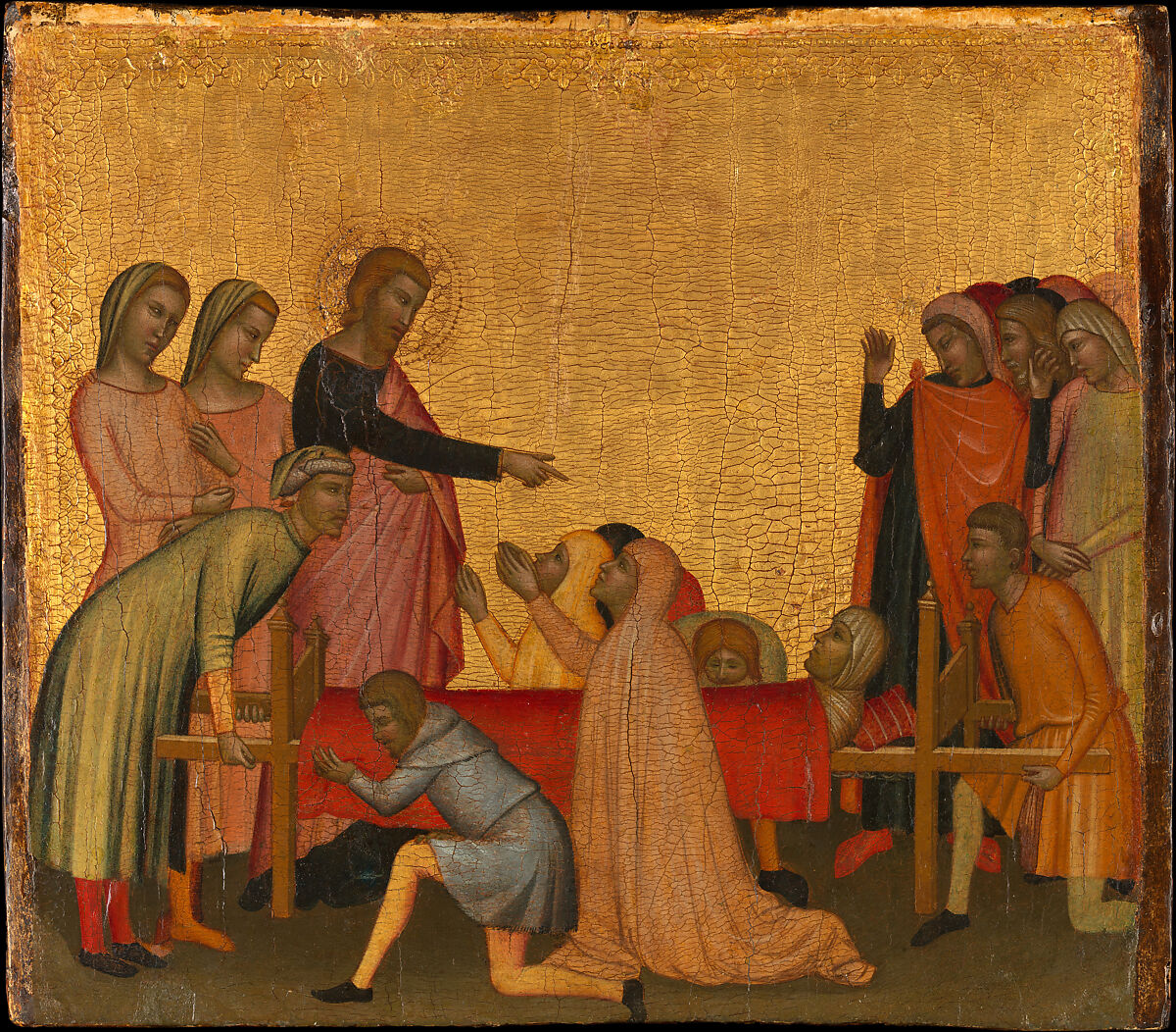 Saint John the Evangelist Raises Satheus to Life, Francescuccio Ghissi (Francesco di Cecco Ghissi) (Italian, Marchigian, active 1359–74), Tempera on wood, gold ground 