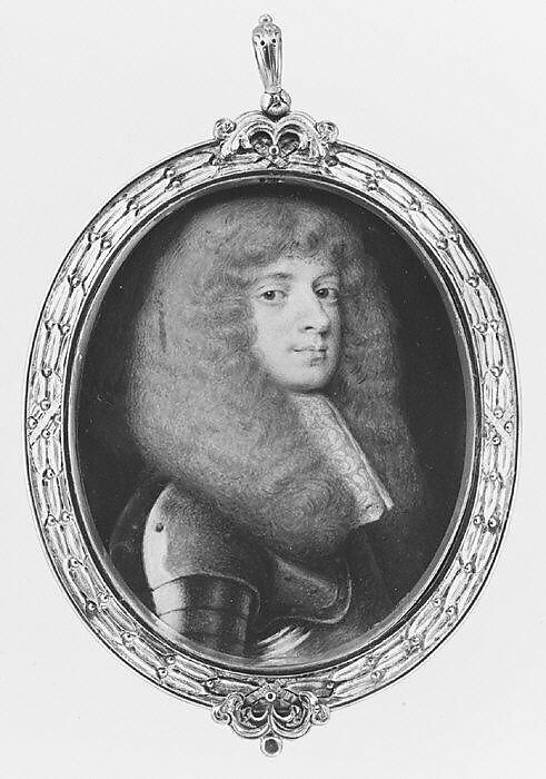 Portrait of a Man, Said to Be John Cecil (1628–1678), Fourth Earl of Exeter, Attributed to Richard Gibson (British, 1605/15?–1690 London), Vellum laid on card 