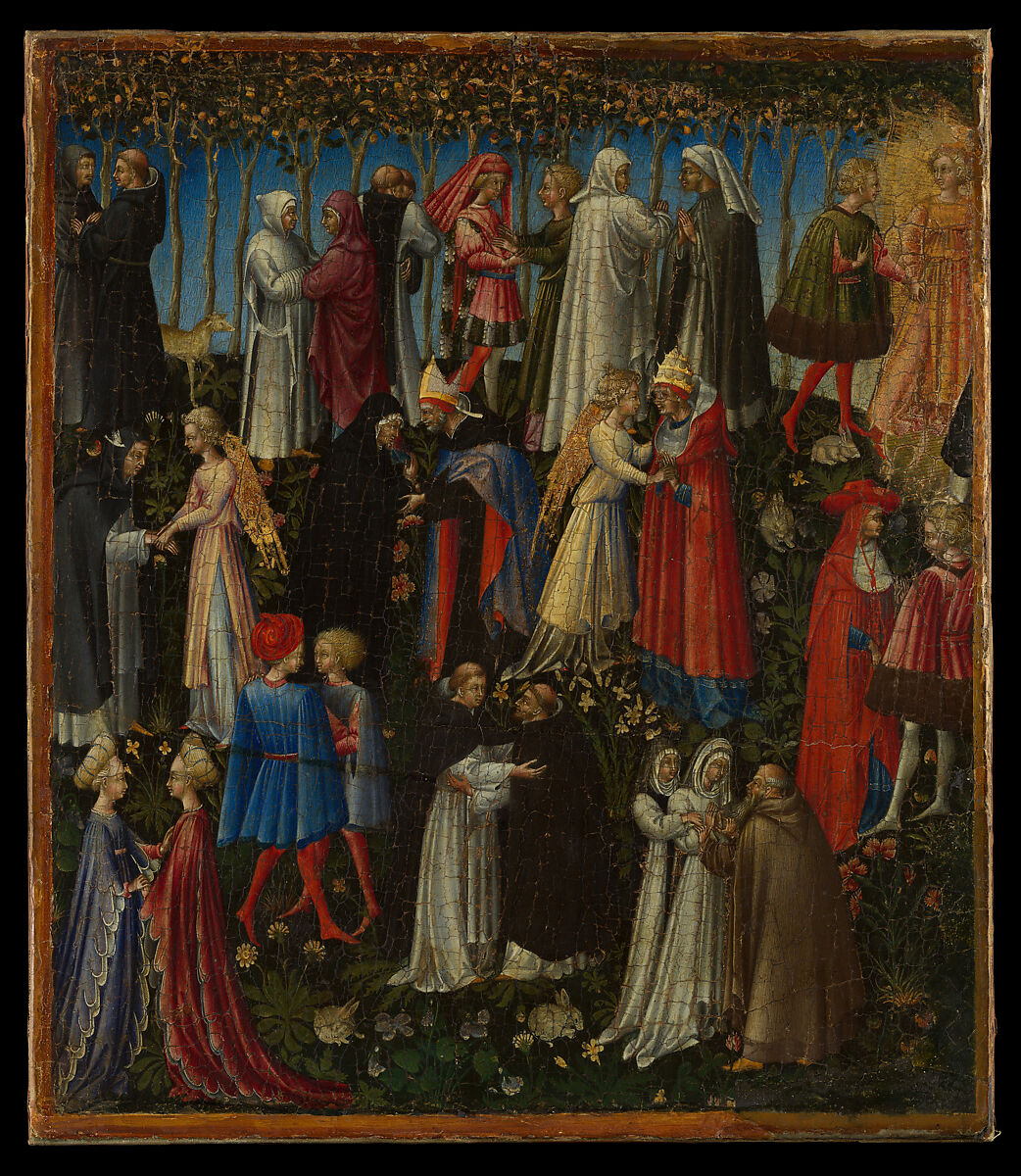 Paradise, Giovanni di Paolo (Giovanni di Paolo di Grazia) (Italian, Siena 1398–1482 Siena), Tempera and gold on canvas, transferred from wood 