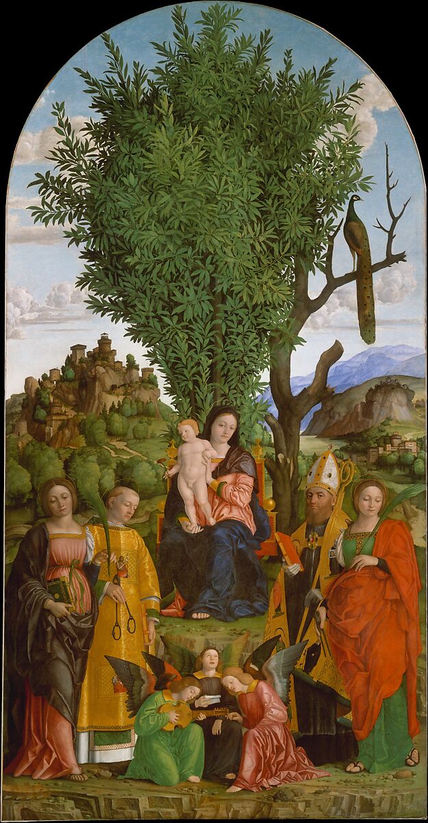 Madonna and Child with Saints, Girolamo dai Libri (Italian, Verona 1474–1555 Verona), Tempera and oil on canvas 