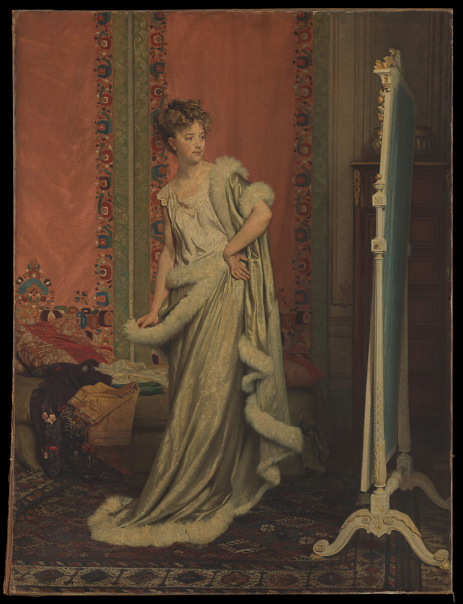 Before the Mirror, Pierre-Paul-Léon Glaize (French, Paris 1842–1932 Paris), Oil on canvas 