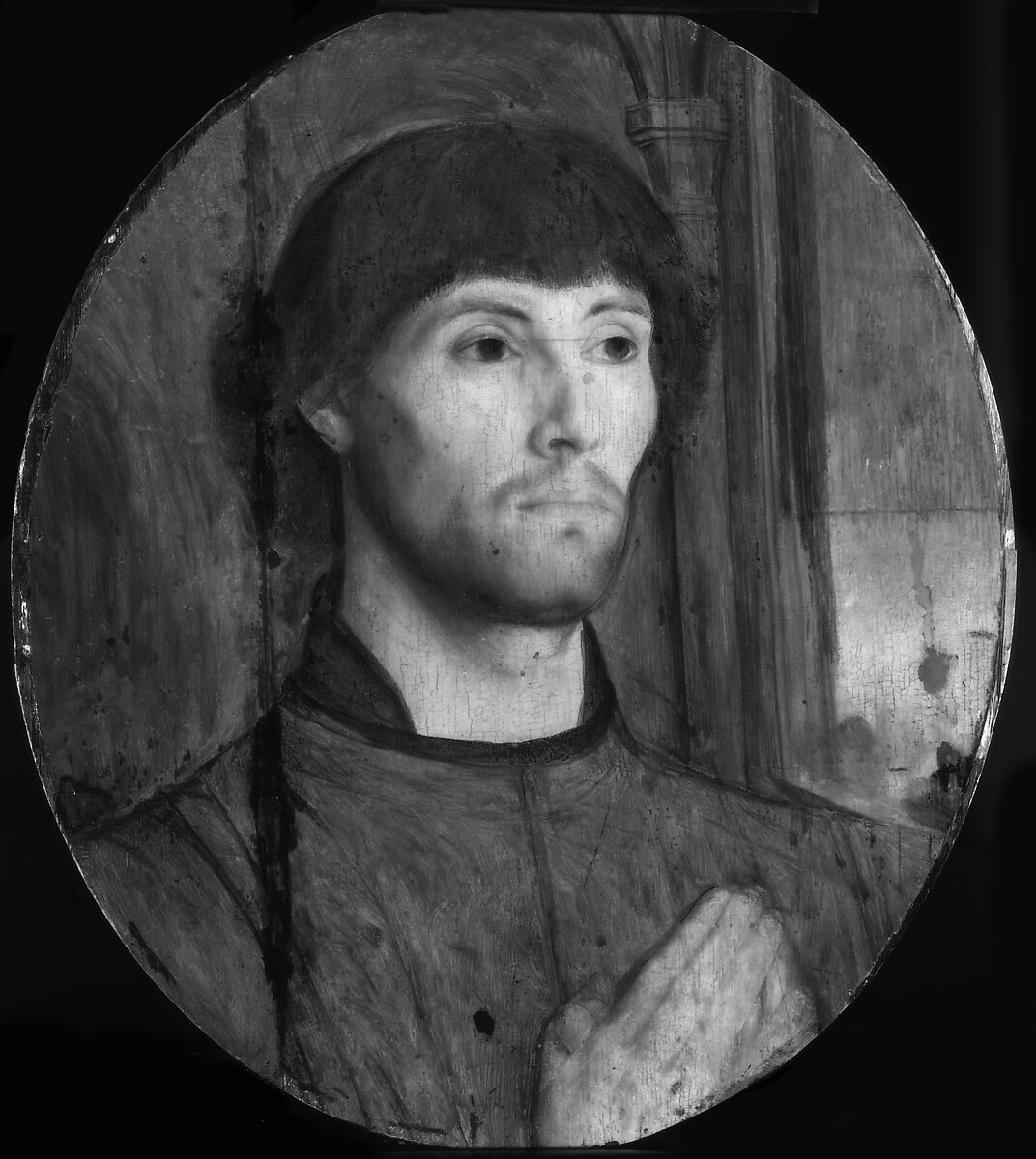 Portrait of a Man, Hugo van der Goes (Netherlandish, Ghent, active by 1467–died 1482 Roode-Klooster), Oil on wood