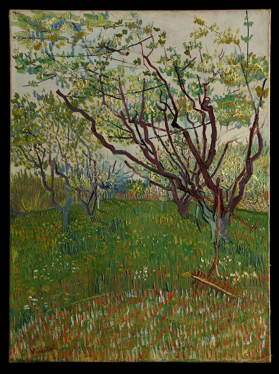 The Flowering Orchard, Vincent van Gogh  Dutch, Oil on canvas