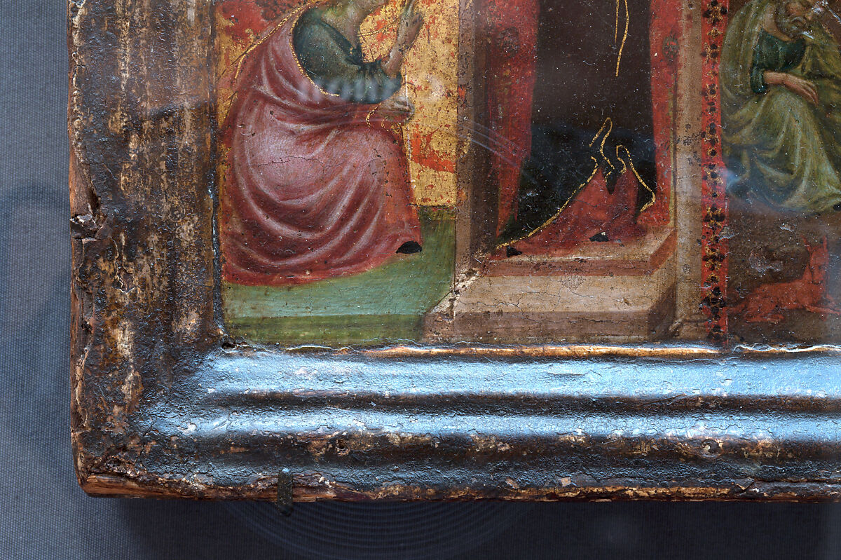 Madonna and Child with the Annunciation and the Nativity, Goodhart Ducciesque Master (Italian, Siena, active ca. 1315–30), Tempera on wood, gold ground