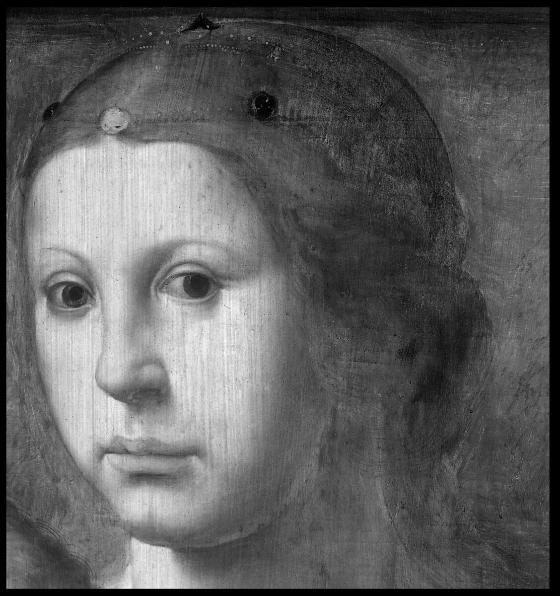 Anna van Bergen (1492–1541) and Her Son Hendrik (born 1519) as the Virgin and Child, Copy after Jan Gossart (called Mabuse) (Netherlandish, after 1522), Oil on wood