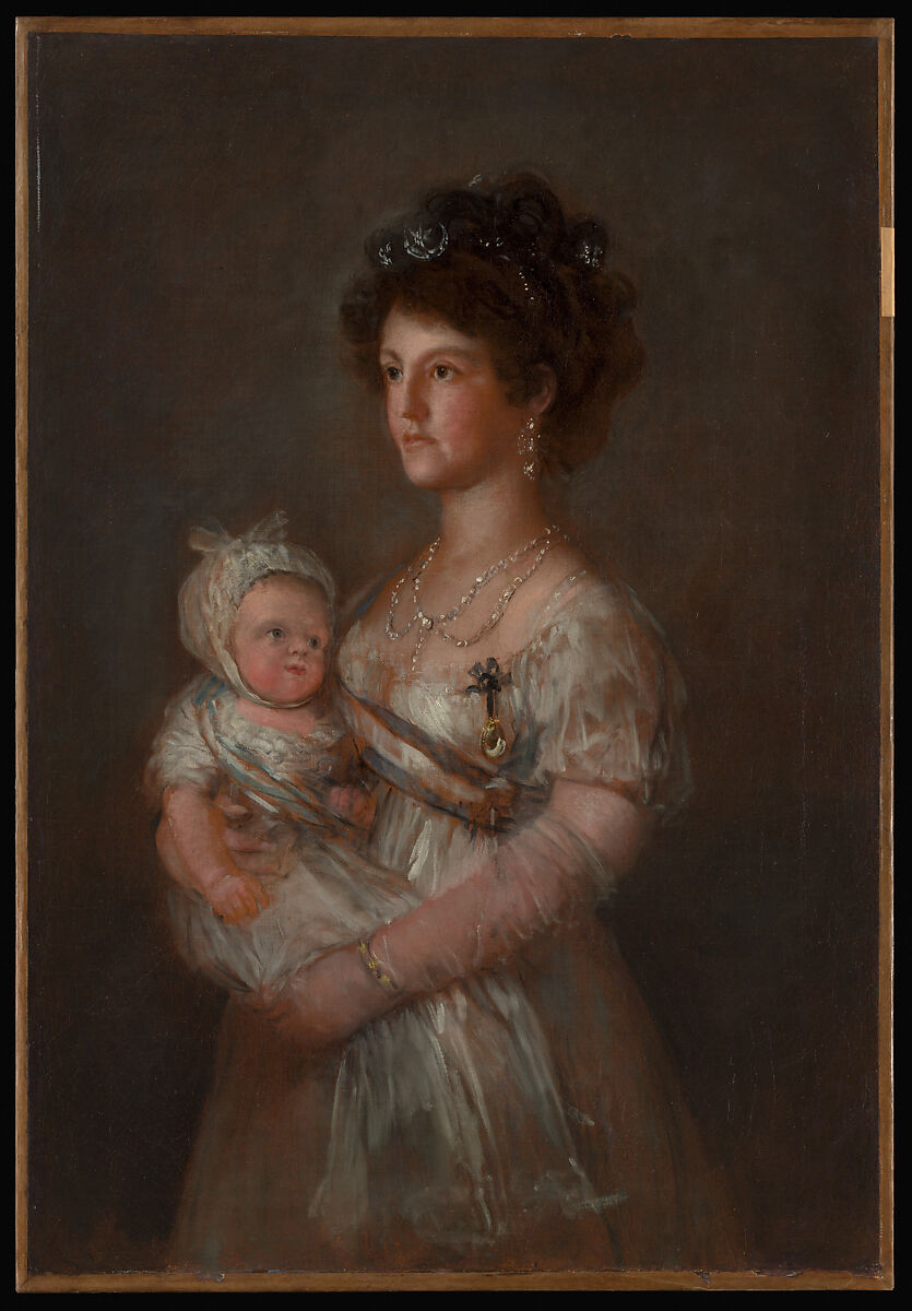Infanta María Luisa (1782–1824) and Her Son Carlos Luis (1799–1883), Copy after Goya (Spanish, 1800 or shortly after), Oil on canvas 