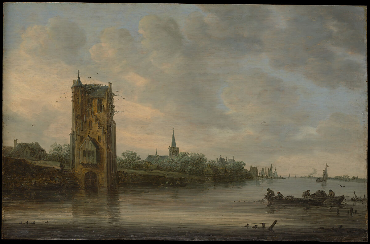 The Pelkus Gate near Utrecht, Jan van Goyen (Dutch, Leiden 1596–1656 The Hague), Oil on wood 