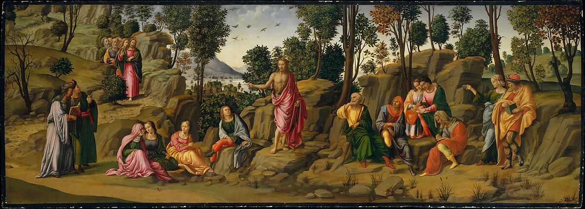Saint John the Baptist Bearing Witness, Workshop of Francesco Granacci (Italian, Villamagna 1469–1543 Florence), Oil and gold on wood 
